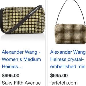 Alexander Wang Heiress gold crystal embellished mini bag